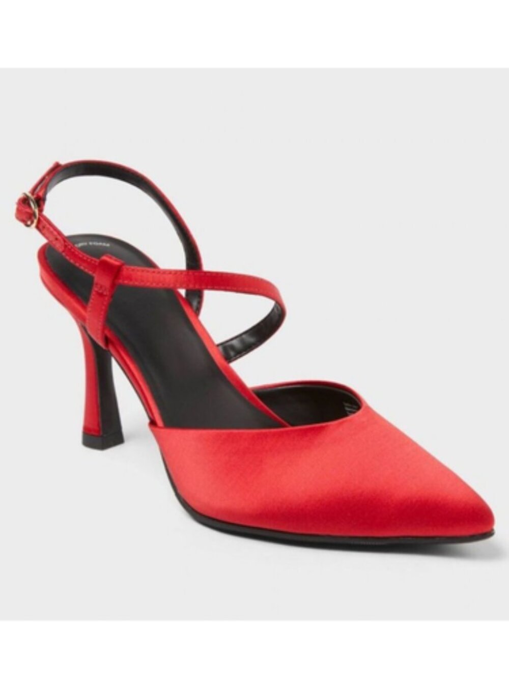 Womenβs Rosemary Satin Heels with Memory Foam Insole - A New Day Red 7.5